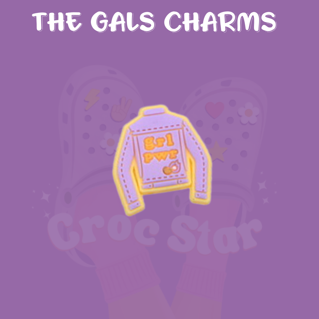 Girl power shoe charms