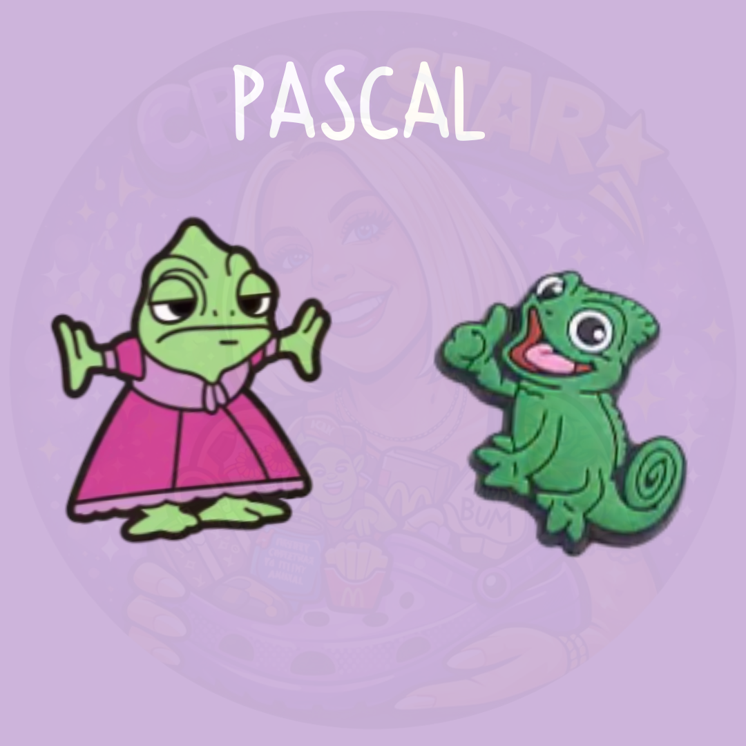 Cute green chameleon croc charm for clog style shoes