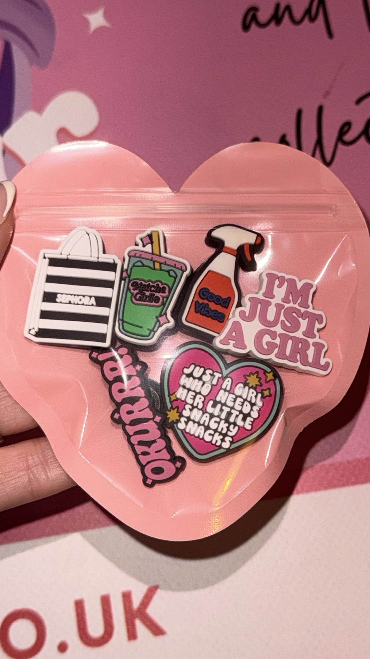 Girlie clog charm bundle with cute and colourful designs