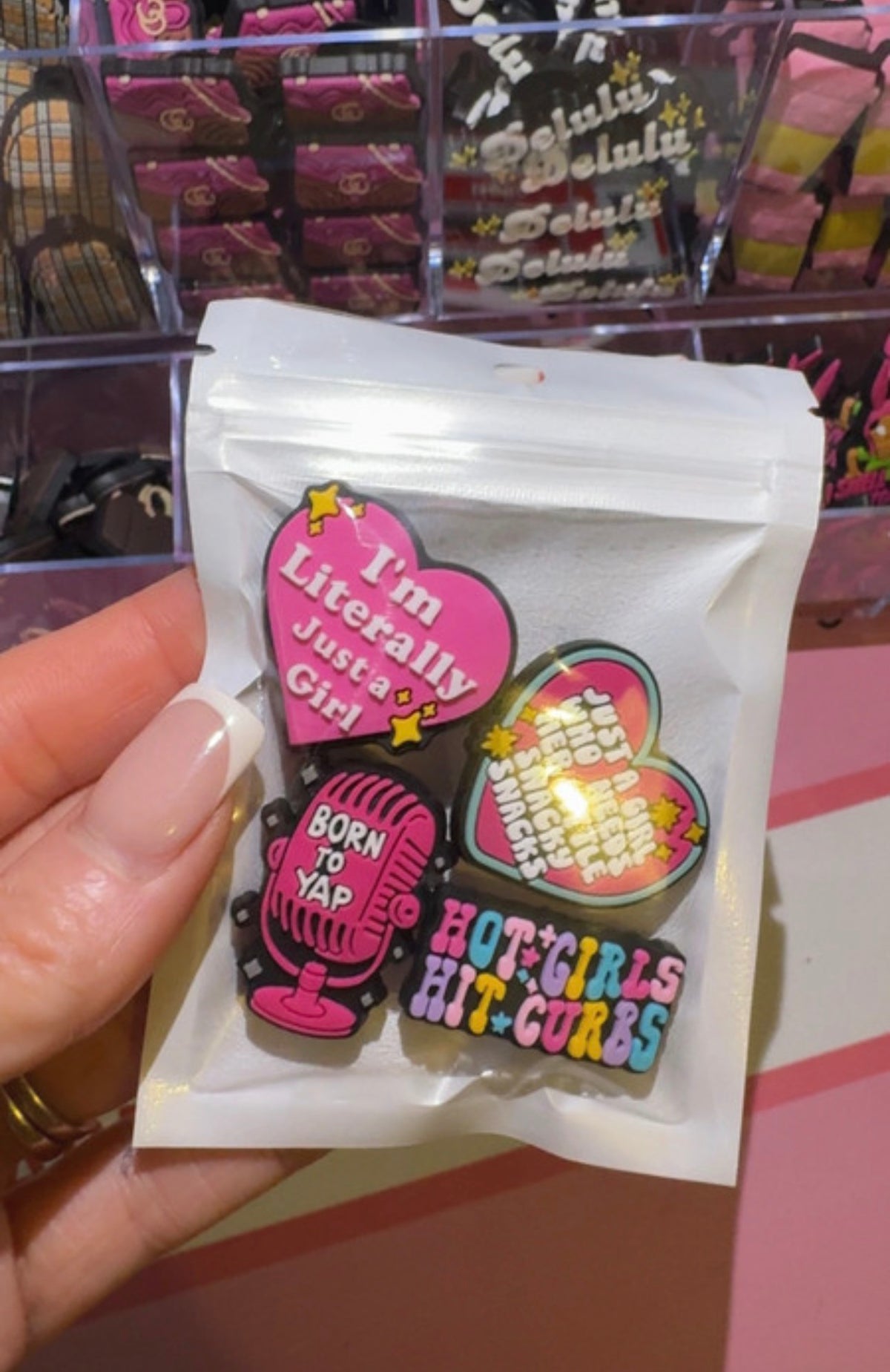 Hot Girls bundle of 4 funny girl croc charms