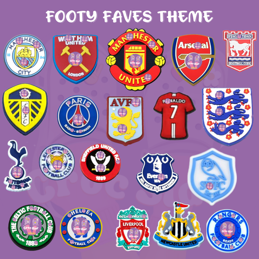 Footy faves Shoe Charms