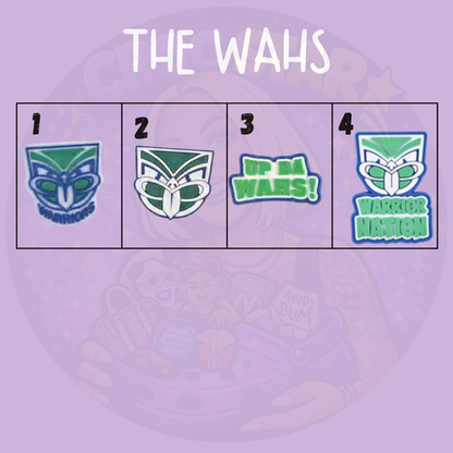 New Zealand Warriors Croc Charms – The Wahs Rugby League Shoe Charms