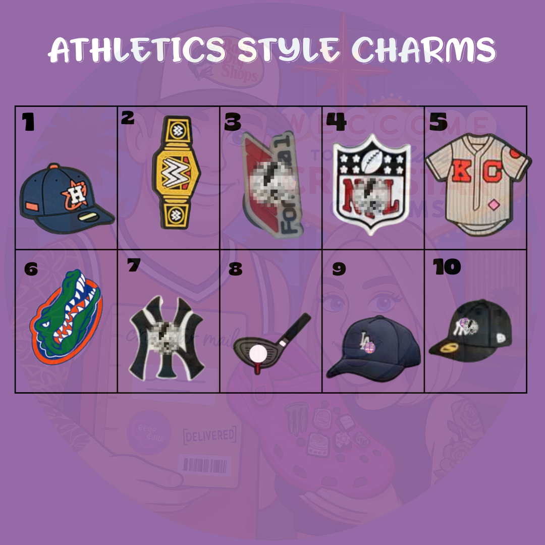 Athletics style charms