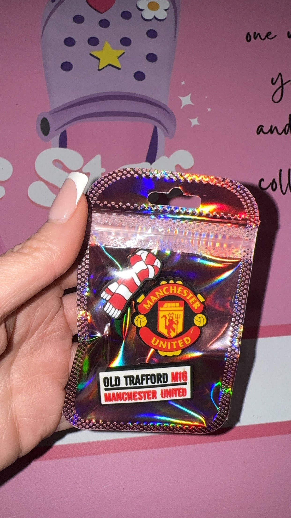 Manchester Red Football Club Croc Charm – Red Devil Style Soccer Fan Shoe Charm – UK Football Clog Accessory