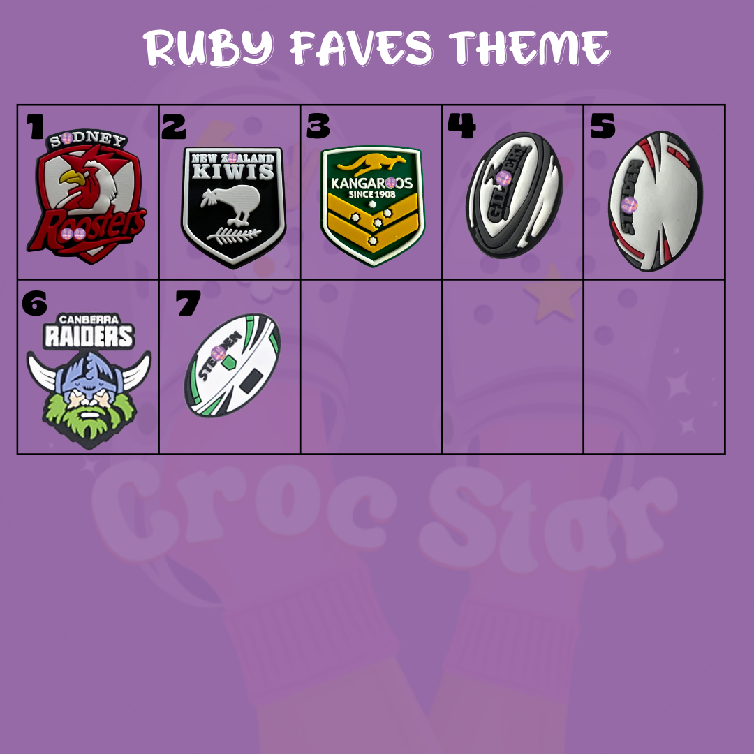 Rugby Faves Charms