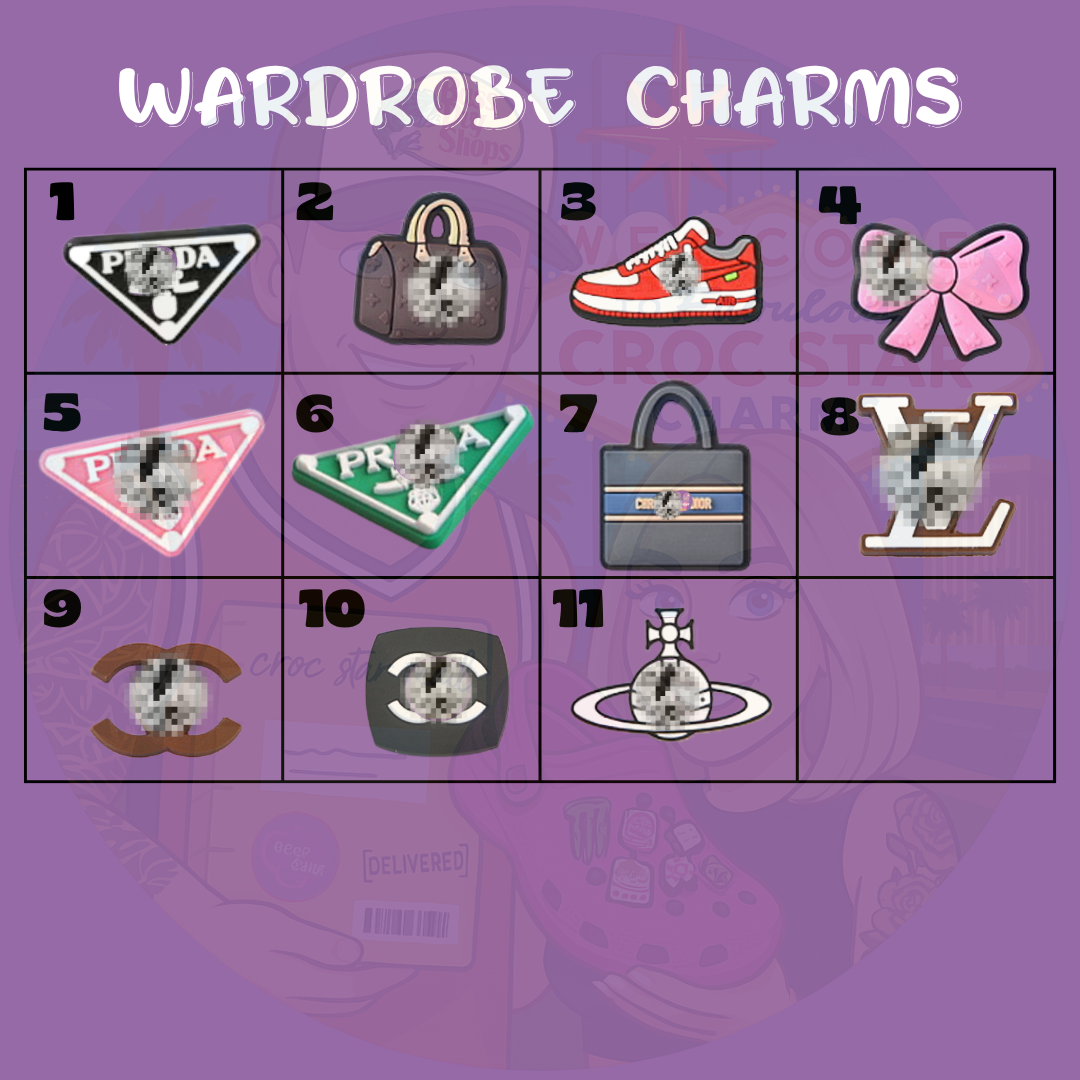 Wardrobe style Shoe Charms