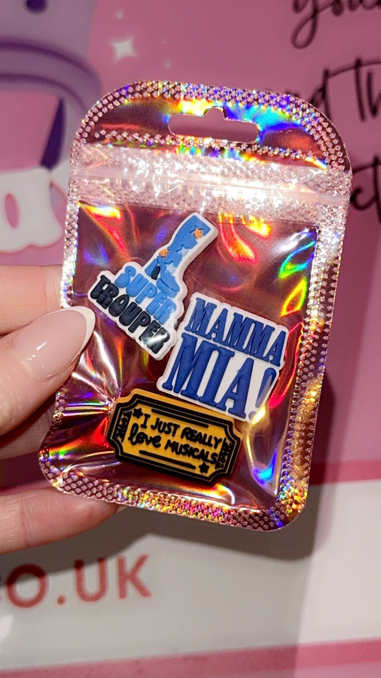 Mamma Mia inspired Croc charms bundle of 3 musical shoe charms