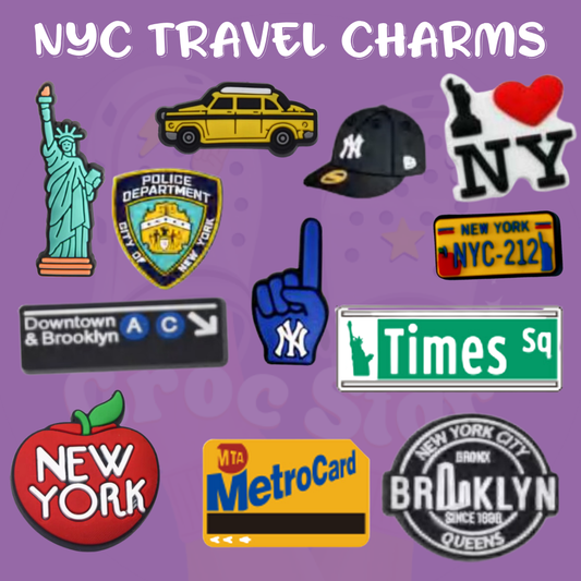 NYC travel shoe charms
