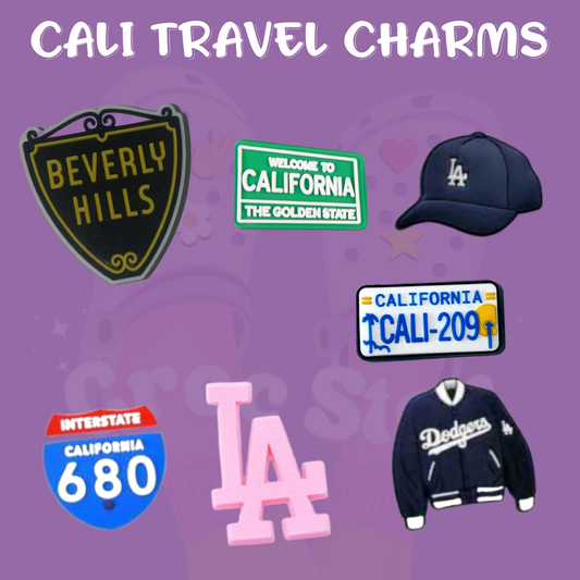 California Travel Shoe Charms