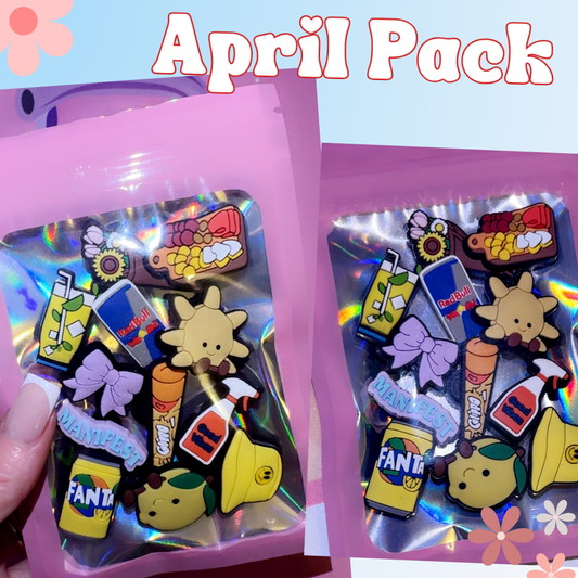 april monthly croc charm bundle - various croc charm bargain bundle