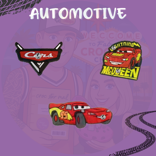 Cartoon car Croc charms set featuring colorful animated vehicles – fun shoe accessories for kids"

"Bright and playful car-themed Croc charms in cartoon style – perfect for little car lovers"

"Croc shoe charms with cartoon cars, trucks, and race cars – vibrant and fun designs"

"Animated car Croc charms set – includes sports cars, monster trucks, and construction vehicles"

"Fun cartoon car Croc charms for kids’ shoes – ideal for customizing Crocs with vehicle designs