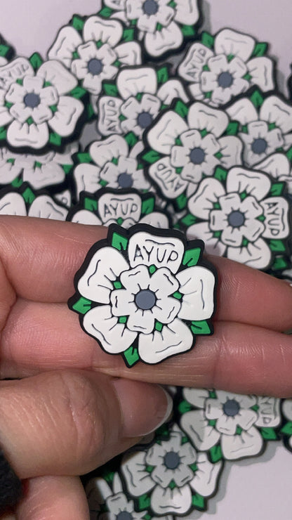 Yorkshire-Themed Croc Charms Set – Funny Northern Sayings, Pie & Tea Shoe Charms, Regional UK Accessories - Yorkshire Themed Shoe Charms