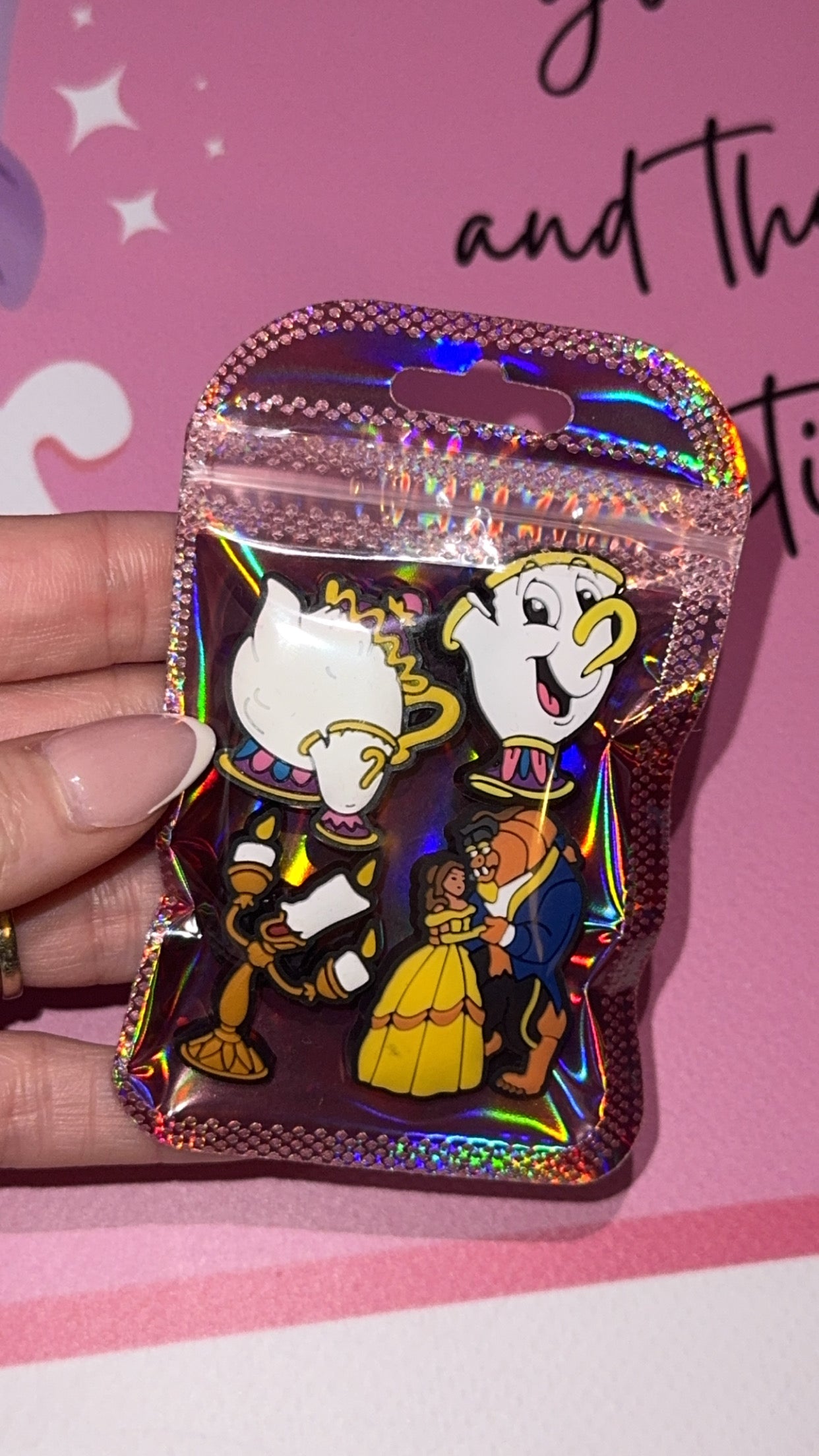 Beauty and the Beast themed Croc charms bundle of 4