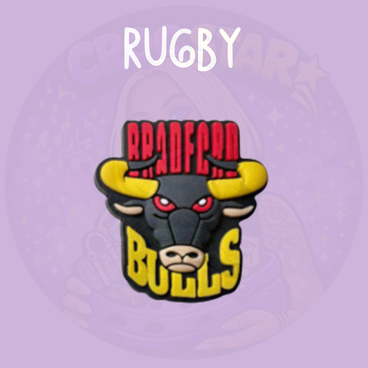 Yorkshire rugby themed PVC clog charm