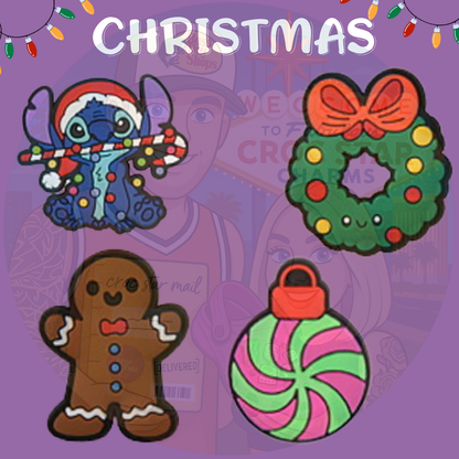 Festive Christmas Croc charms set with Santa, snowman, and reindeer designs – perfect holiday shoe accessories"

"Cute and colorful Croc shoe charms for Christmas – ideal stocking stuffers or holiday gifts"

"Assorted Christmas-themed Croc charms including Christmas tree, gingerbread man, and snowflakes"

"Holiday Croc charms bundle featuring Santa hat, candy cane, and holiday lights for Crocs"
Christmas Croc shoe decorations for kids and adults – fun and festive designs for the holidays