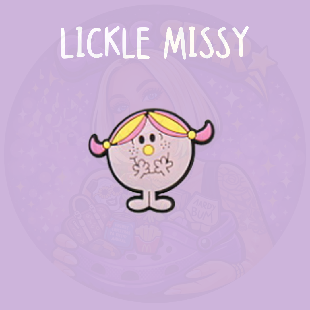 Cute Little Miss character croc charm for clog style shoes