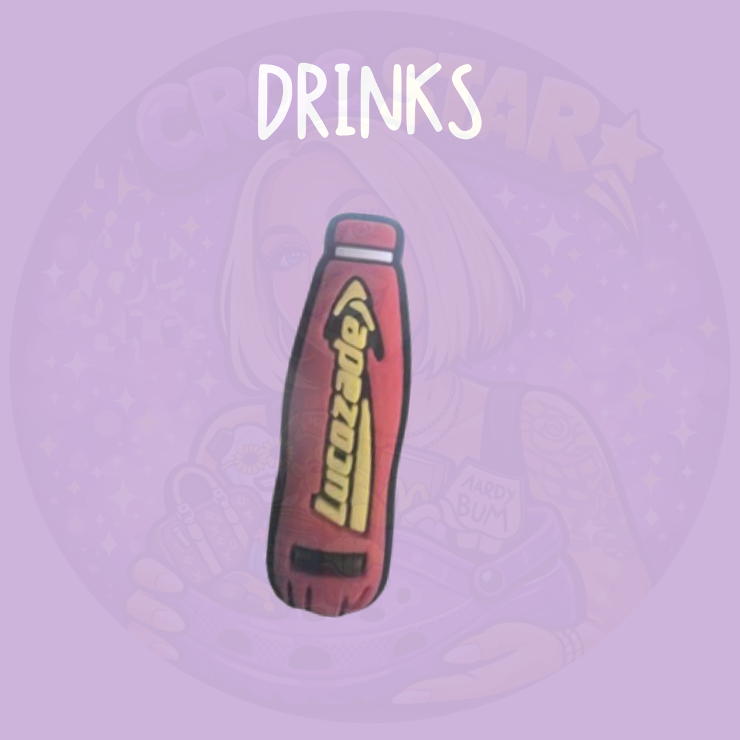 Energy drink croc charm red bottle design shoe accessory for crocs