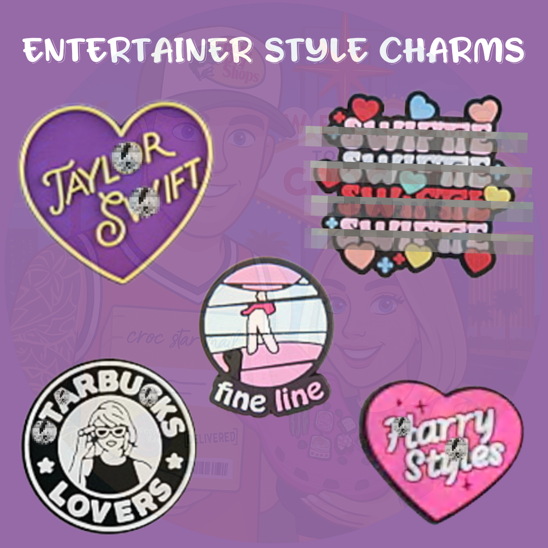 Entertainer style shoe charms