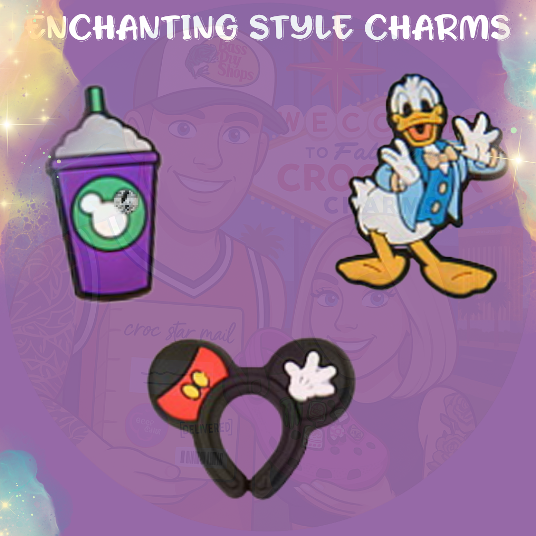 Fairy tale shoe charms for clogs – princess and castle-themed accessories with enchanted objects and magical designs – perfect for fantasy lovers and theme park outfits."