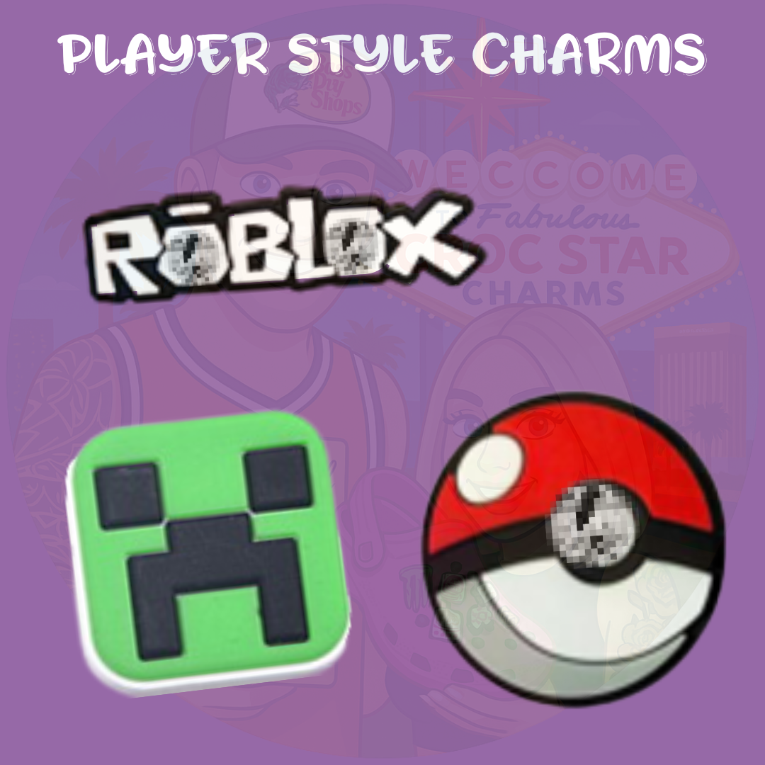 Pixel and gamer-themed Croc charms set with sword and block designs”

“Gaming-inspired Croc charms on black and green Crocs shoes”

“Pixel-style Croc charms flat lay – tools, hearts, and avatar icons”

“Creative builder-themed Croc charms set for gamers”

“Video game Croc charms gift set – perfect for Roblox and block-game fans”