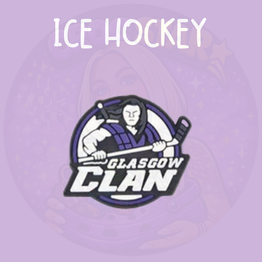 Glasgow Clan purple ice hockey croc charm