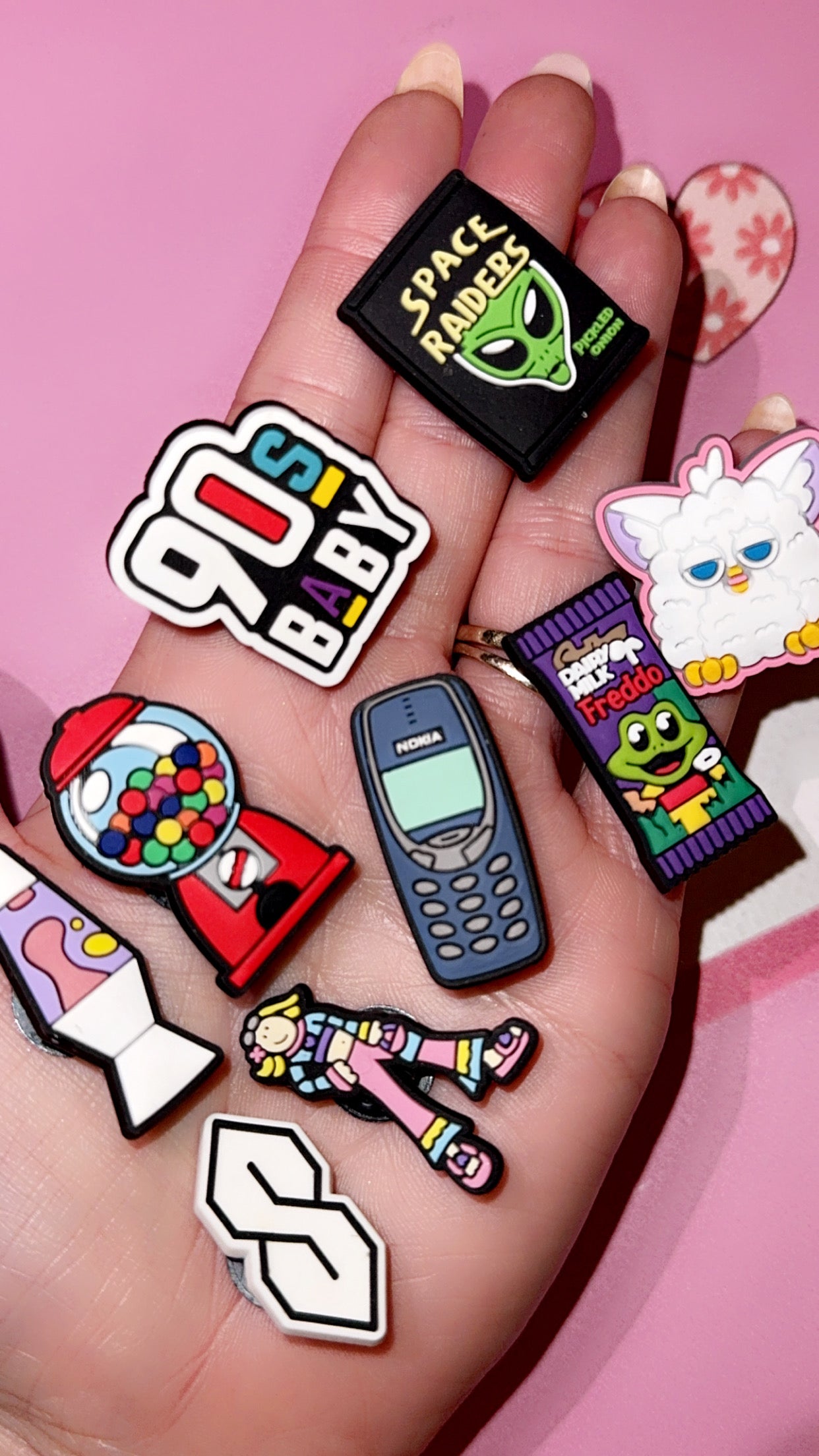 girly pop croc charms
y2k shoe charms
90s nostalgia croc charms
retro croc charm bundle
aesthetic croc accessories
cute shoe charms for women
y2k accessories
nostalgic fashion accessories
trendy croc decorations
croc jibbitz bundle