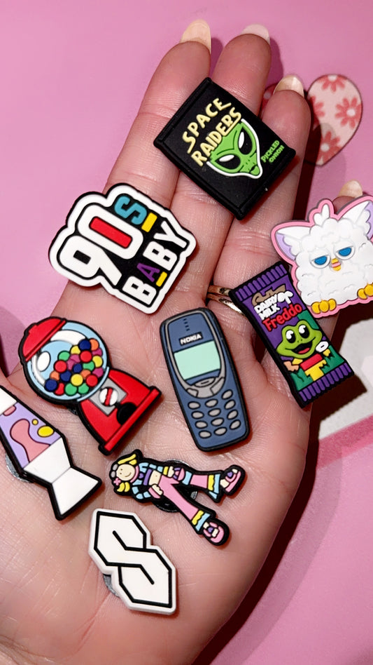 girly pop croc charms
y2k shoe charms
90s nostalgia croc charms
retro croc charm bundle
aesthetic croc accessories
cute shoe charms for women
y2k accessories
nostalgic fashion accessories
trendy croc decorations
croc jibbitz bundle