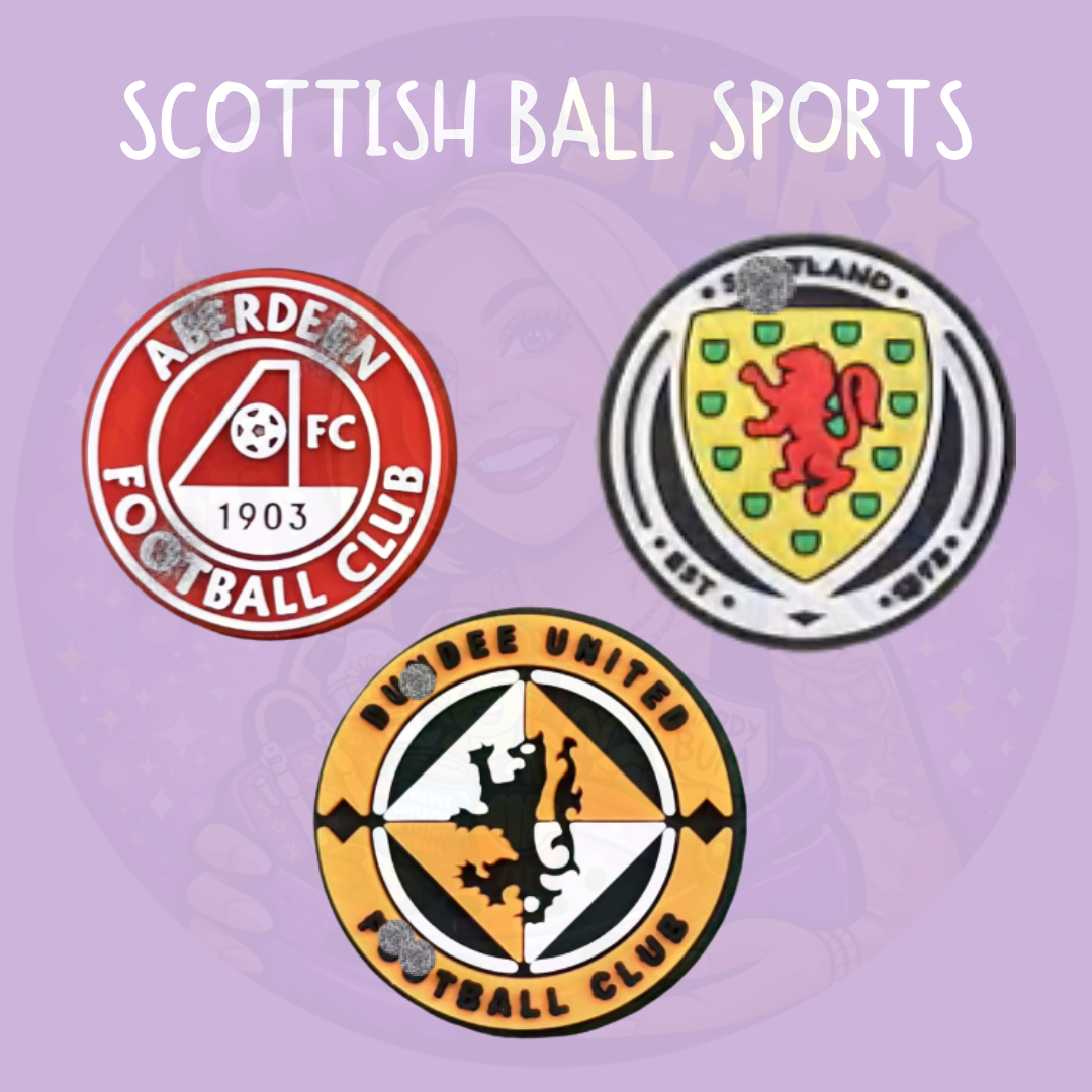 Sports croc charm inspired by Scottish football teams
