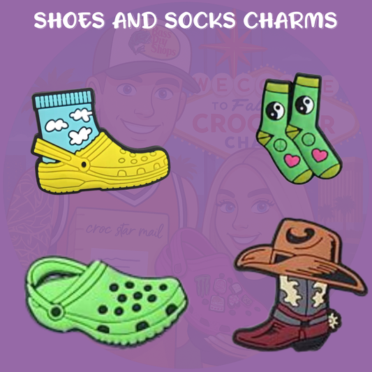 Assorted Croc charms in various fun and colourful designs for croc shoe customisation 
