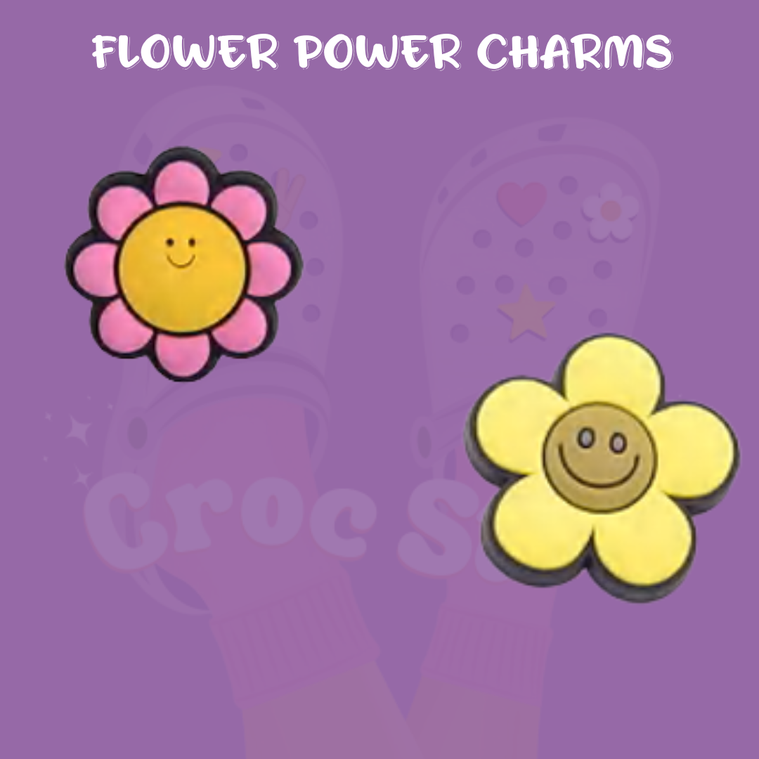 Flower Power Croc Charms