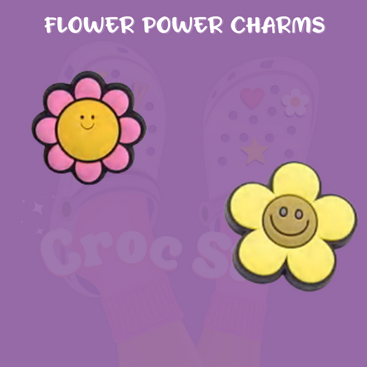 Flower Power Croc Charms