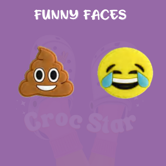 Funny Face Shoe Charms