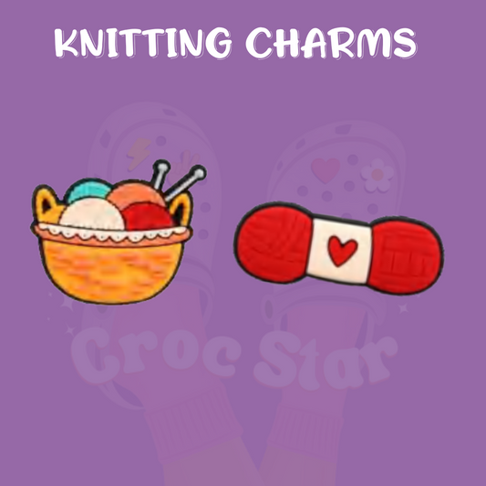 Knitting shoe charms