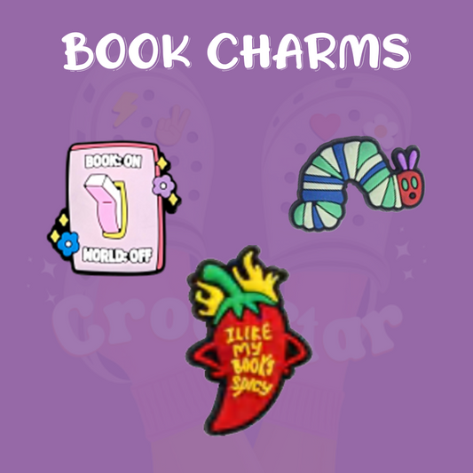 Book Reading Shoe Charms