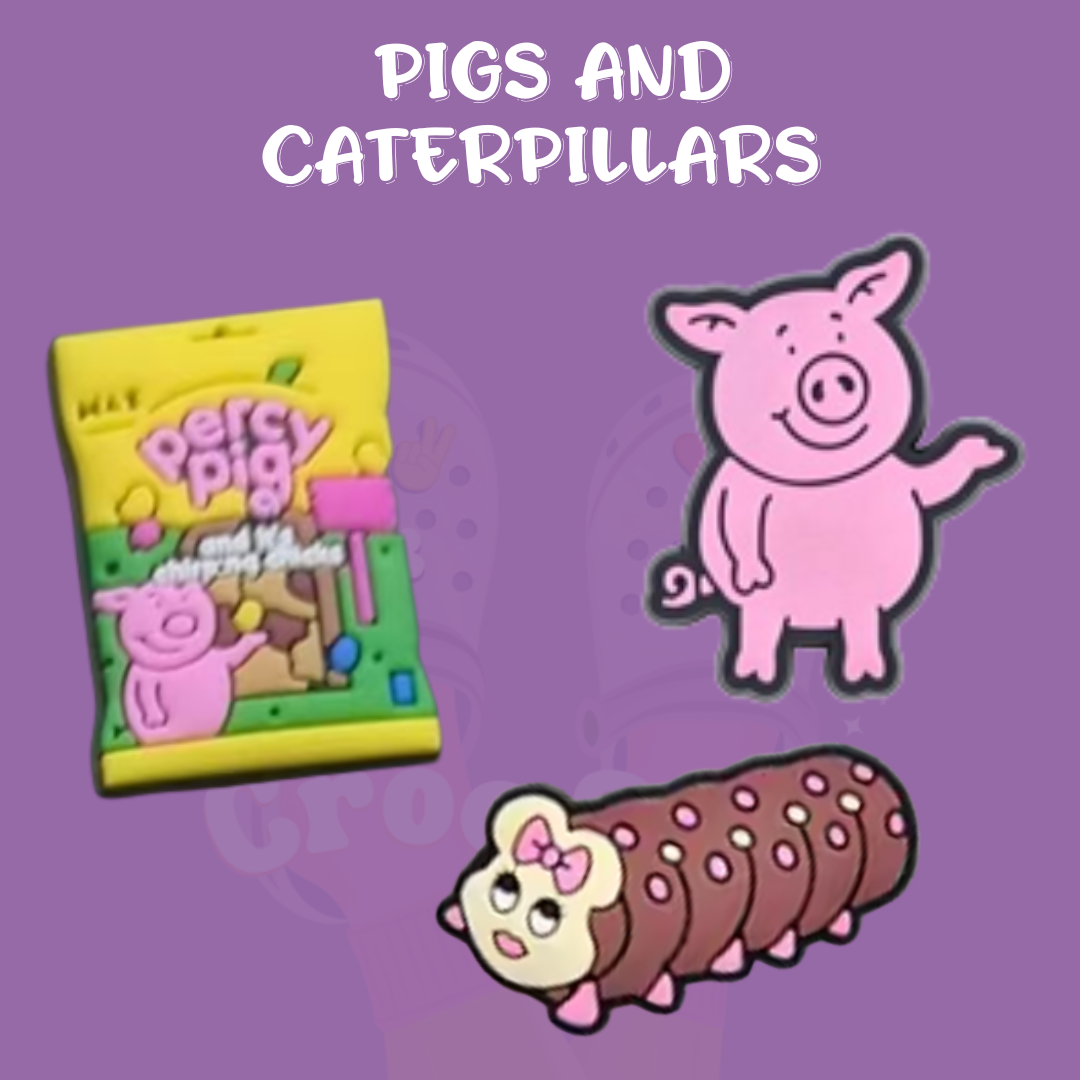 Pigs & Caterpillars Charms