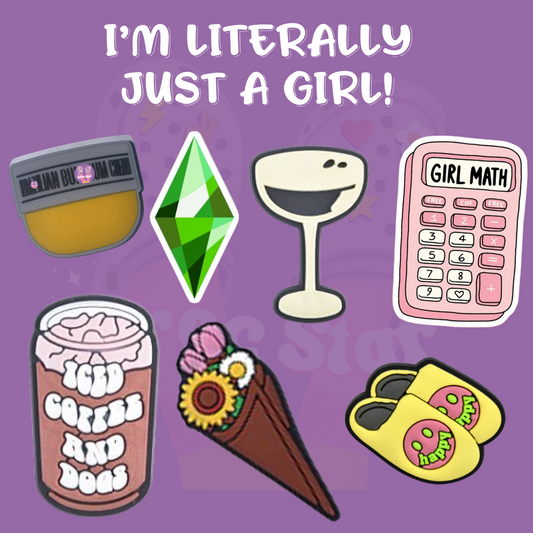 Just a girl shoe charms