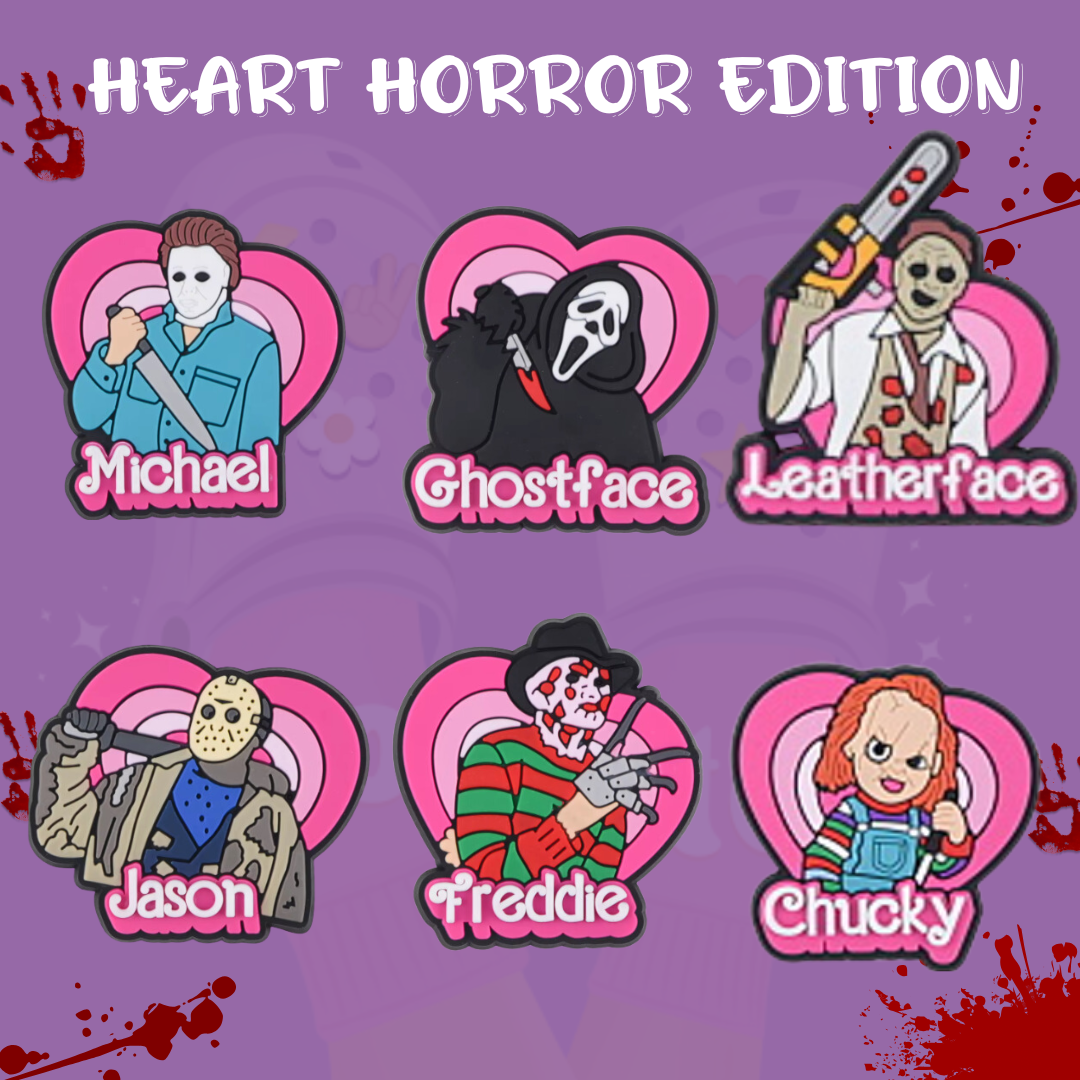 Heart Horror Shoe Charms