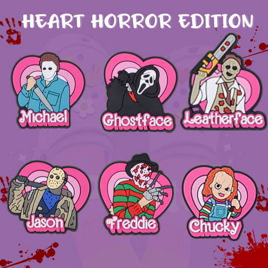 Heart Horror Shoe Charms