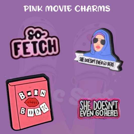 Pink Movie Mean Shoe charms