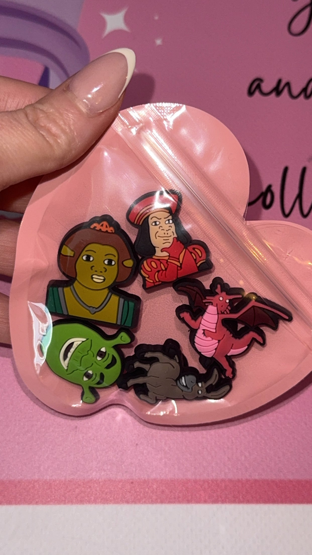 Shrek themed Croc charms bundle of 5 ogre inspired shoe charms