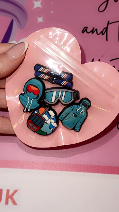 Ski trip accessories shoe charms for clogs