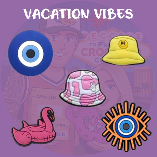Vacation vibes croc charms