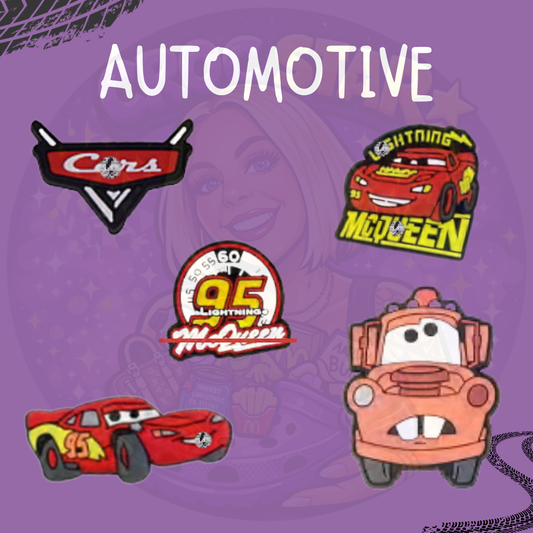 Animated Automotive Racing Car Croc Charms | Cartoon Car Shoe Charms | Kids & Novelty Clog Charms