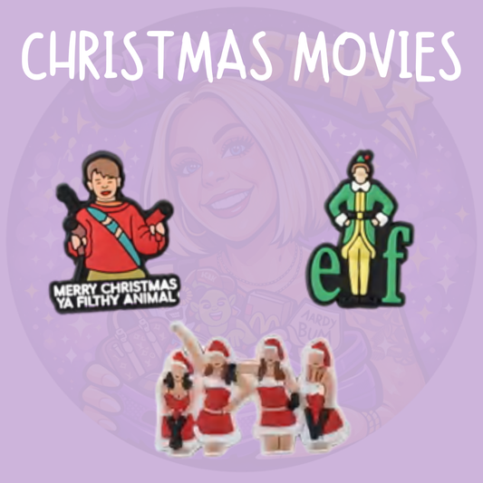 Christmas Movie Croc Charms | Festive Film Shoe Charms | Holiday Clog Charms