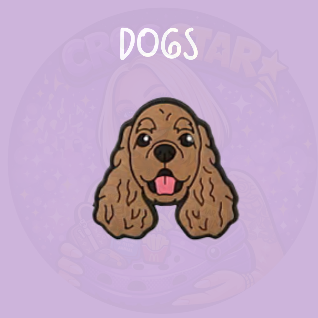 cute dog croc charm inspired by cockapoo breed