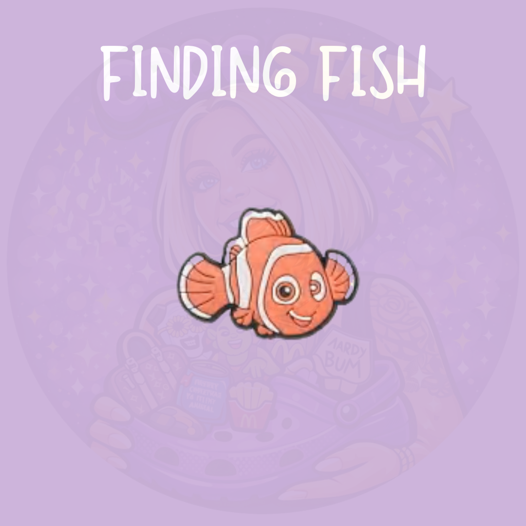 Orange clownfish shoe charm accessory