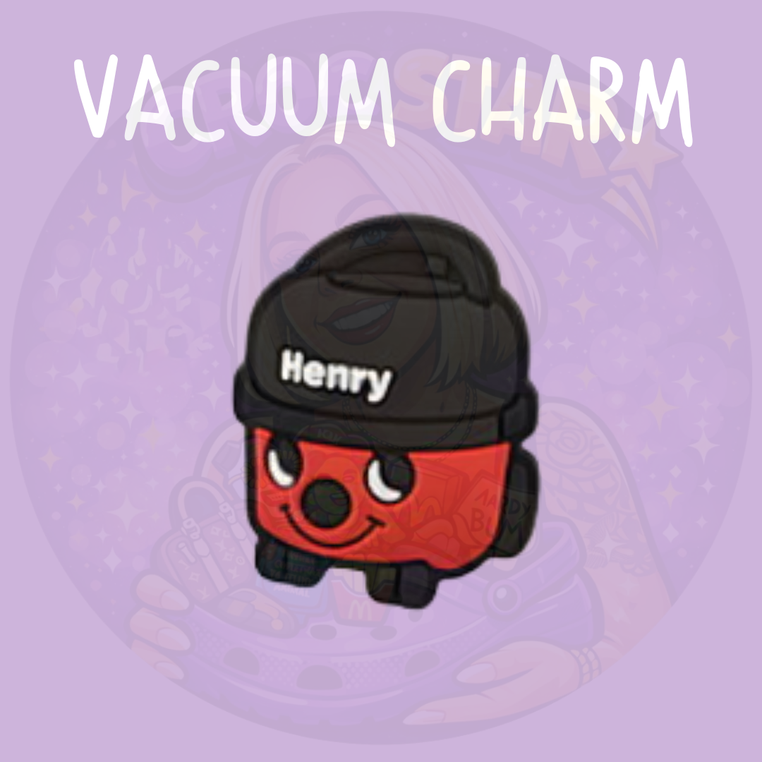 Cute red henry vacuum croc charm for clog style shoes