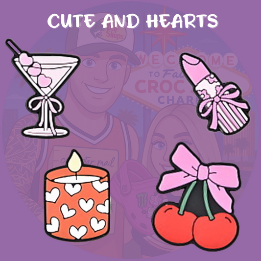 cute & hearts Croc charms