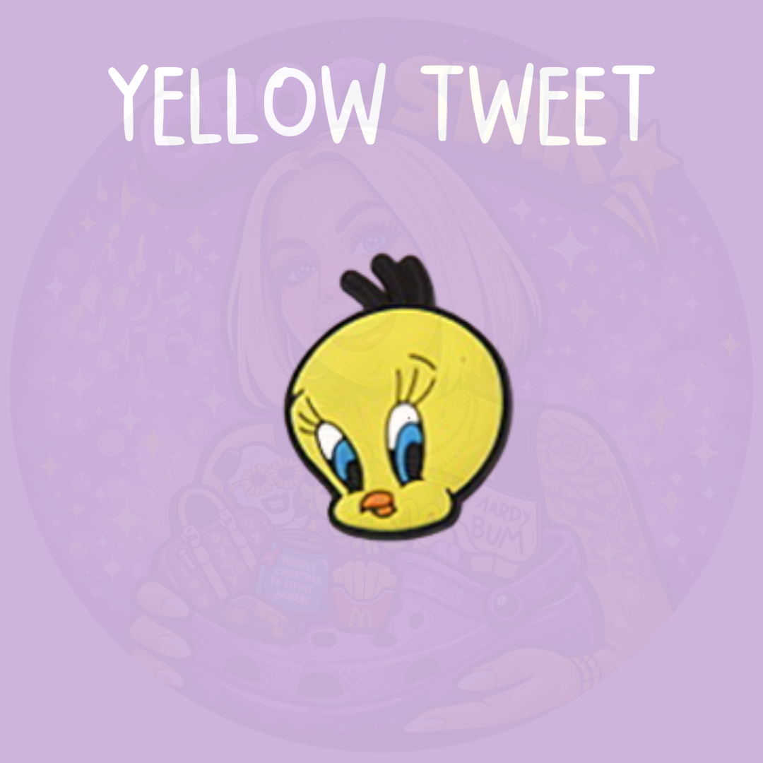 cartoon bird croc charm inspired by cute yellow bird