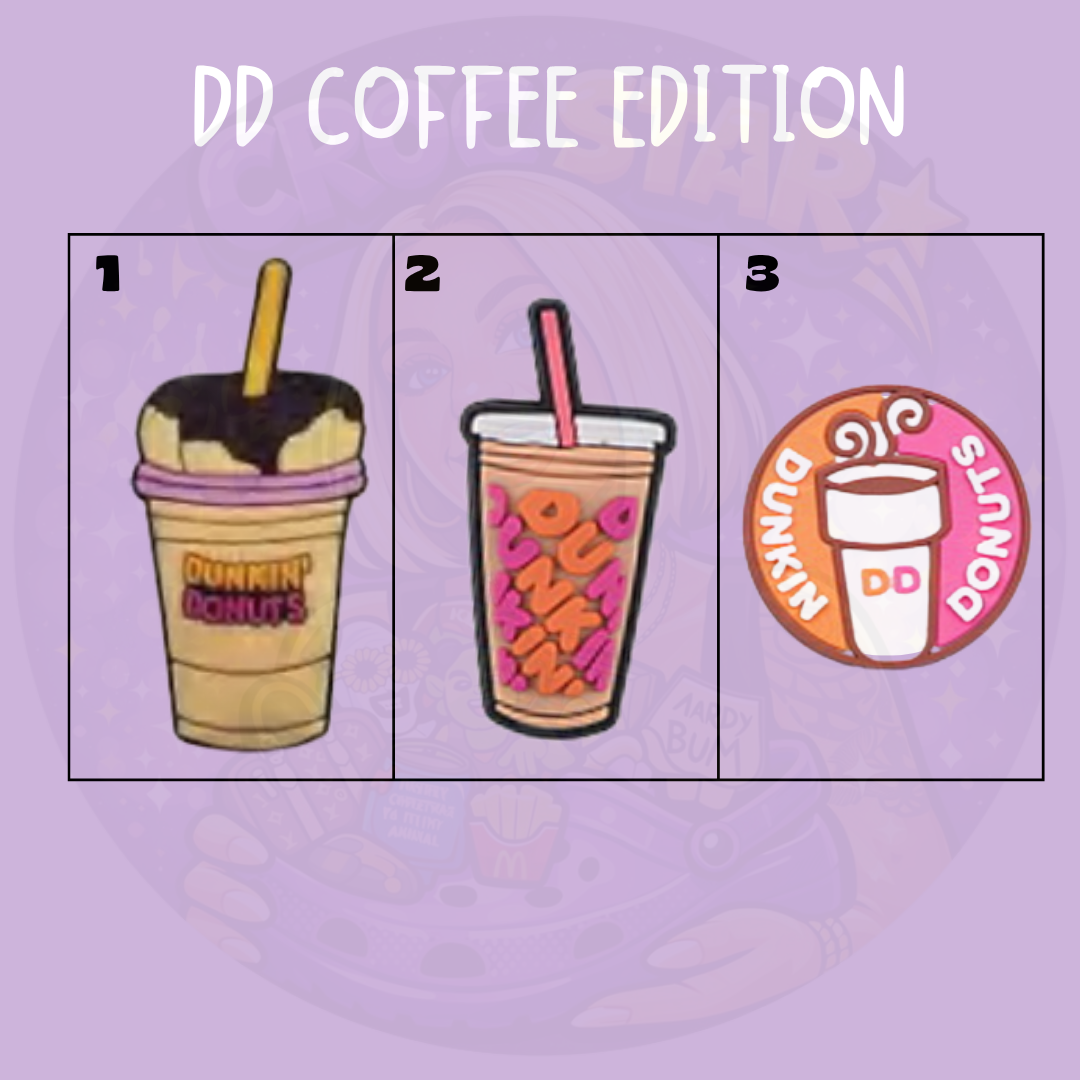 Coffee and donut shop themed shoe accessories